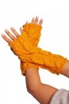 Be Knit BK098 Długie rękawiczki bez palców - miodowe
