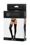 SoftLine Collection Glossy Shiny Wetlook stockings LOTIS czarny