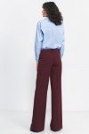 Nife Bordowe spodnie typu wide leg - SD81