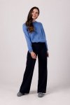 Be Knit BK105 Sweter z nietoperzowymi rękawami - lazurowy