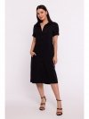 BeWear B282 Sukienka koszulowa - czarna