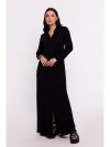 BeWear B285 Sukienka wiskozowa zapinana na guziki - czarna
