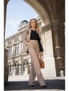 Stylove S371 Spodnie rozszerzane na dole - beżowe