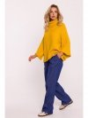 Moe M822 Sweter z golfem i szerokimi rękawami - miodowy