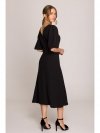 Stylove S399 Sukienka z bufiastymi rękawami - czarna