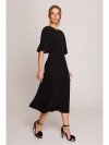 Stylove S399 Sukienka z bufiastymi rękawami - czarna