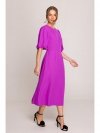 Stylove S399 Sukienka z bufiastymi rękawami - lawendowa