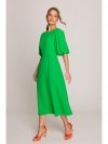 Stylove S399 Sukienka z bufiastymi rękawami - soczysty zielony