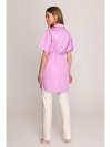 Stylove S402 Bawełniana koszula oversize tunika - liliowa