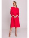 Stylove S403 Sukienka oversize z modalu - czerwona