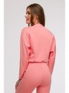 BeWear B292 Bluza z kopertowym dekoltem - koralowa