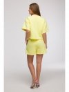 BeWear B294 Bluza oversize z krótkimi rękawami - cytrynowa