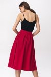 Nife Rozkloszowana czerwona spódnica midi  - SP50