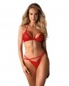 Obsessive Komplet Secret of Love 838-SET-3 Czerwony