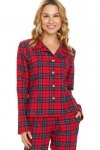 Doctornap Piżama damska PM 7125 red check