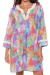 LingaDore Kimono 7207P-1 coral leopard print