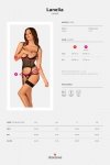 Obsessive Gorset i stringi Lanelia czarny