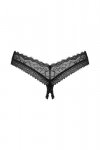 Obsessive Figi stringi otwarte Medilla czarne