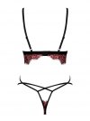 Obsessive Top i stringi Redessia czerwone