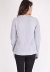 MKMSwetry Sweter Victoria SWE 123 Jasny szary - WYSYŁKA 24H