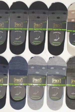 PRO STOPKI MĘSKIE Z SILIKONEM BAMBUS PRO 10720 41-44 MIX