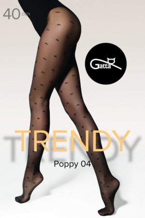 GATTA POPPY - 04 Rajstopy  wzorzyste 40 DEN