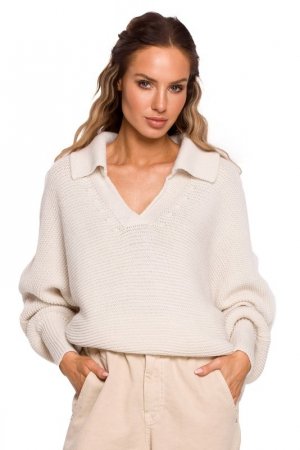 Moe M687 Sweter z kołnierzykiem - kość słoniowa