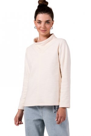 BeWear B268 Bluza z wysokim kołnierzem - waniliowa