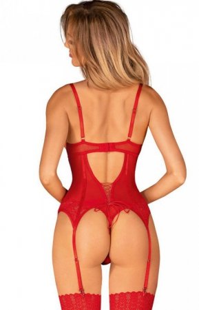 Obsessive KOMPLET OBSESSIVE INGRIDIA GORSET I STRINGI