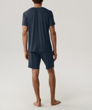 Atlantic PIŻAMA ATLANTIC BNMP-005 WL25 DENIM/MEL