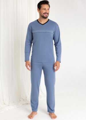 Regina PIŻAMA REGINA MĘSKA 485 NIEBIESKI XXL-3XL