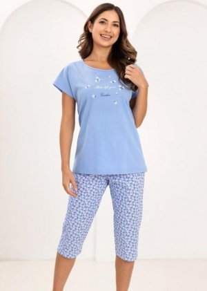 Regina PIŻAMA REGINA DAMSKA 735 NIEBIESKI