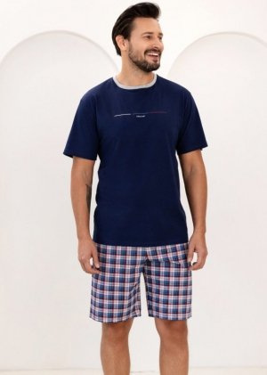 Regina PIŻAMA REGINA MĘSKA 502 GRANAT XXL-3XL