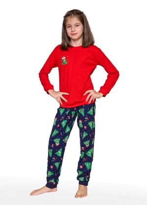 CORNETTE PIŻAMA GIRL YOUNG 592/182 CHRISTMAS TREE DR