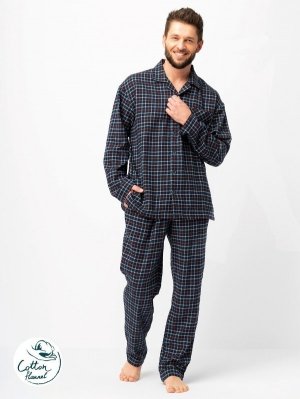 KEY PIŻAMA MĘSKA MNS 480 FLANELA DR