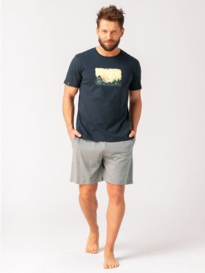 KEY PIŻAMA MĘSKA MNS 637 KR R.3XL-4XL