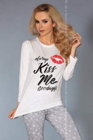 LivCo Corsetti Piżama Sweet Kiss 109 Ecru-szara