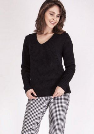 MKMSwetry Sweter Victoria SWE 123 Czarny