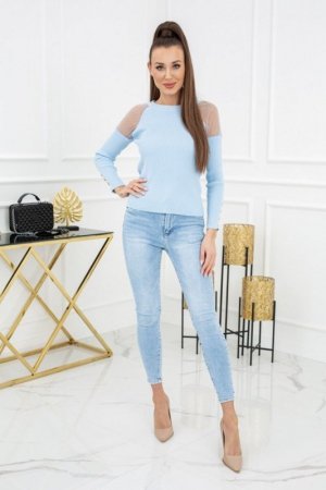 Vittoria Ventini Sweterek Eliza Tulle MCY02679 Baby Blue
