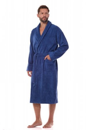 L&L Szlafrok Cotton Long 2450 Navy