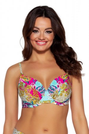 Ava Biustonosz kąpielowy sk 172 Turquoise paisley plus