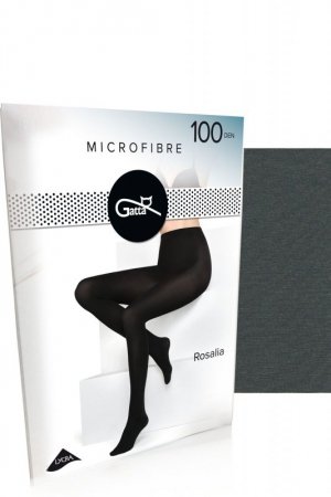 Gatta Rajstopy Rosalia microfibre 100 den grafitowe plus