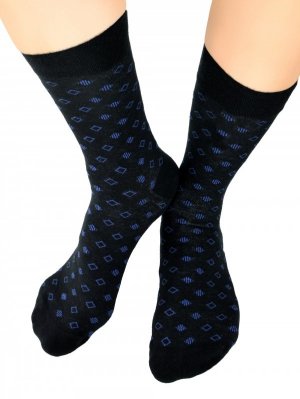 Noviti Skarpety SB 006 M 10 romby czarne