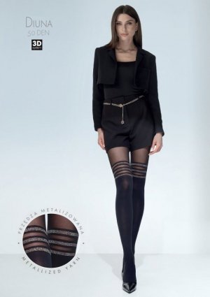 Rajstopy Knittex Diuna 3D Lurex 50 den 2-4
