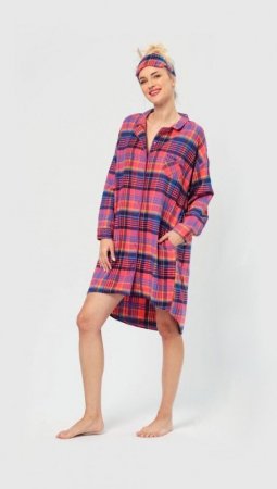 Koszula Key LND 483 B24 Flanela dł/r 2XL-4XL