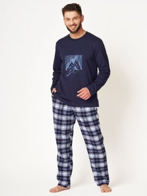 Piżama Key MNS 412 B24 Flanela dł/r M-2XL męska