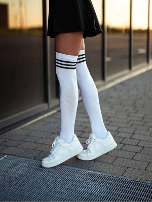 Zakolanówki Milena 0293-002 Ściągacz w paski 37-41