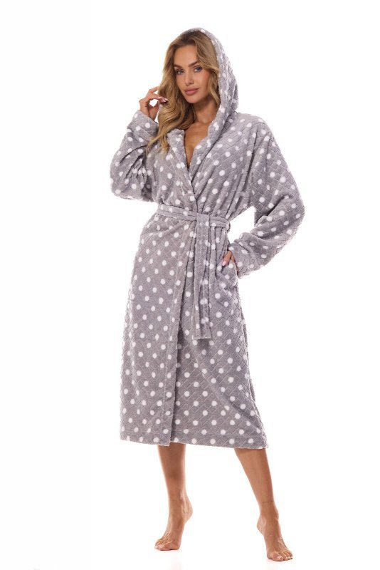 Szlafrok L&amp;L 2406 Dots Long S-2XL damski - WYSYŁKA 24H