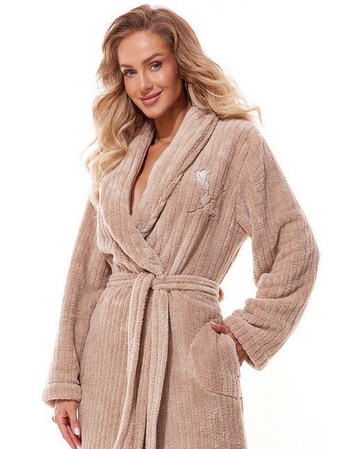 Szlafrok L&amp;L 2323 Monique długi S-2XL damski - WYSYŁKA 24H