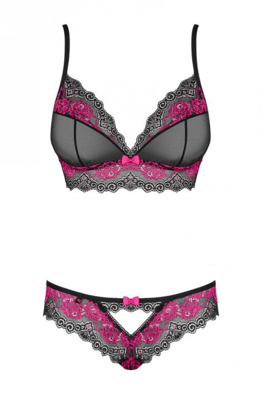 OBSESSIVE TULIA KOMPLET 2-CZĘŚCIOWY CZARNY